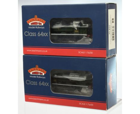Bachmann OO Pair of BR Pannier Class 64XX Tank Loco's. Comprising 31-636 BR Black 6417 &amp; 31-637 BR Green 6412, both requi