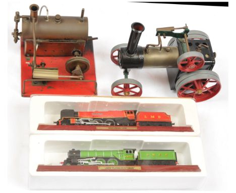 Mamod Road Tractor &amp; other items. Comprising Mamod Road Tractor partly repainted &amp; incomplete, Static Steam Engine, 2