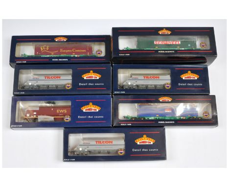 Bachmann group of Wagons to include 37-850 104 ton HTA Thrall Bulk Coach Hopper Wagon "EWS", 37-301 Twin Pack of Intermodal B