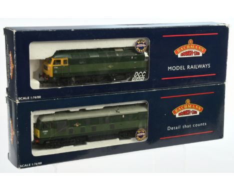 Bachmann OO Pair of BR Two Tone Green Diesel Loco's. Comprising 32-427 Class 24 D5085 &amp; 32-801 Class 47 1764 (has some gl