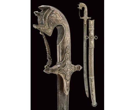 dating: 19th Century provenance: Arabia Slightly curved, single -and false-edged blade with rear groove and the effigy of Pas