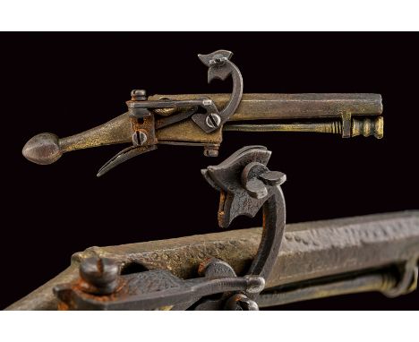 dating: circa 1600 provenance: London Smooth, octagonal barrel, worked in one piece with the stock. Hammer, spring, trigger a