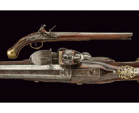 dating: late 17th Century provenance: Brescia Long, smooth, two-stage, 11 mm cal. barrel, octagonal at the first part, featur