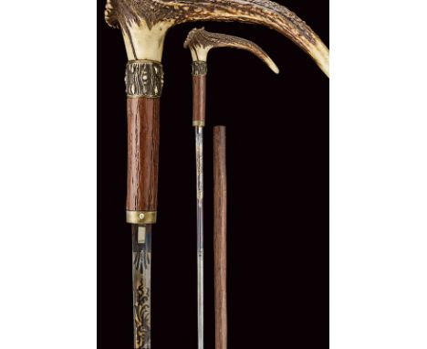 dating: 19th Century provenance: Europe Straight, single -and false-edged blade, with fuller, with finishing at the forte and