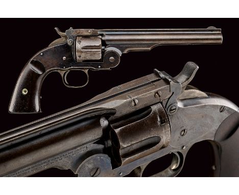 dating: third quarter of the 19th Century provenance: USA Rifled. 7", 45 cal S&W cal. barrel. The marks still clearly visible