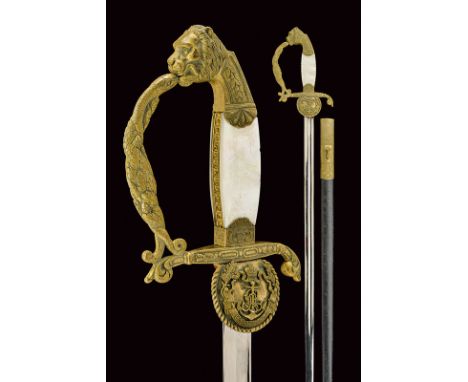 dating: circa 1900 provenance: Austria Straight, single -and false-edged blade with rear fuller, the tang marked "ALCIS FORMA