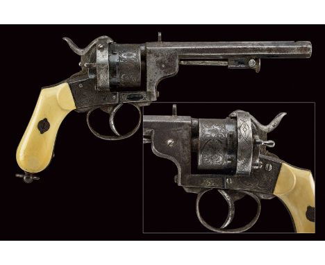 dating: third quarter of the 19th Century provenance: Belgium Octagonal, rifled, 9 mm cal. barrel (slight pitting), provided 