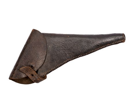 dating: third quarter of the 19th Century provenance: USA Of black leather, provided with covering and closing lace (the butt