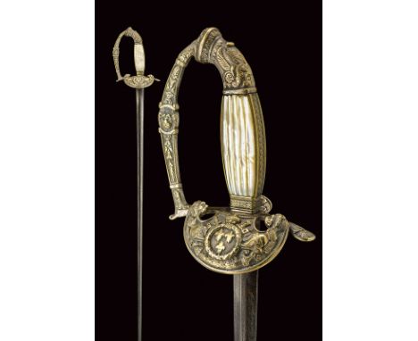 dating: first quarter of the 19th Century provenance: France Straight blade of triangular section with hollow faces, engraved