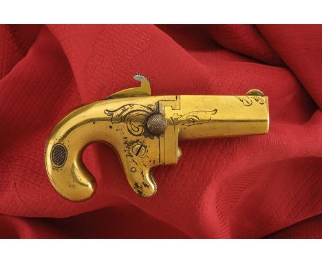 dating: third quarter of the 19th Century provenance: USA Iron, 2" (scarce), 41 cal., gilt barrel, marked "NATIONAL ARMS Co" 
