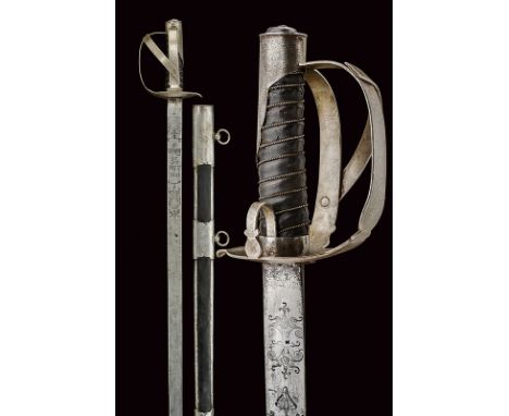 dating: 19th Century provenance: Sardinian Kingdom Straight, single-and false-edged blade, marked "Vive le Roy de Sardaigne" 