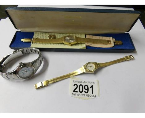 A ladies Rotary wrist watch, a ladies Pulsar wrist watch and a Montane wrist watch.