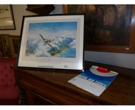 An early 1970's R.A.F press pack relating to Red Arrows, Macaws and Chipmunks Aerobatic team together with a framed and glaze