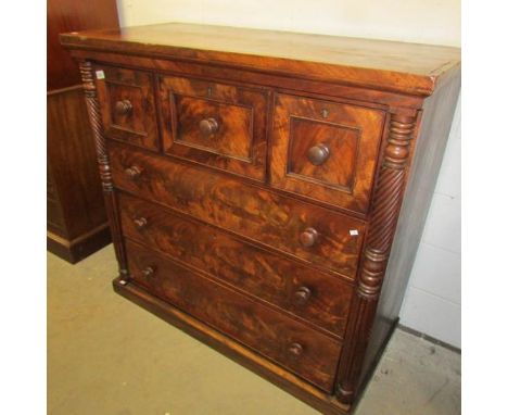 A Victorian mahogany Scotch chest.