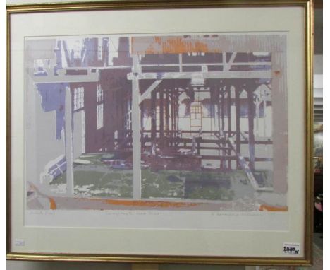 A Mary Beresford Williams (B.1931) Cornish school limited edition artist's proof photo transparent screen print entitled 'Cwm