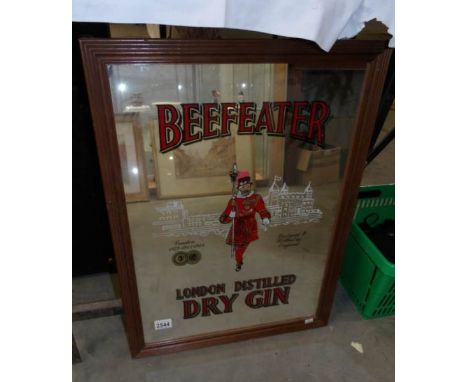 A Beefeater Dry Gin advertising mirror.