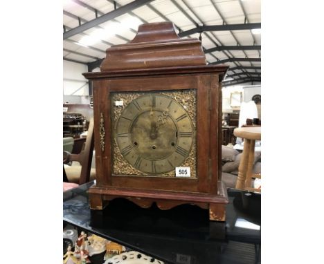 A Victorian brass faced Westminster chime bracket clock