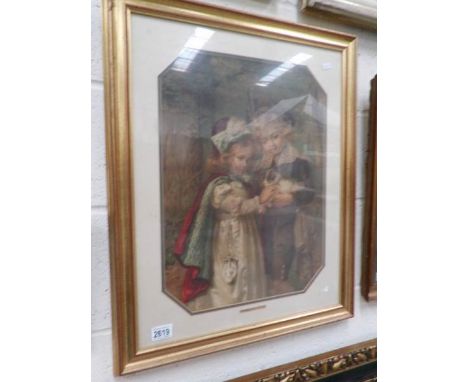 A framed and glazed print entitled 'The Wanderer's Return'.