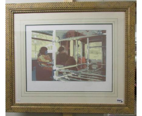 A Mary Beresford Williams (B.1931) Cornish school limited edition screen print, 12/20, entitled 'The Luggage Rack', pencil si