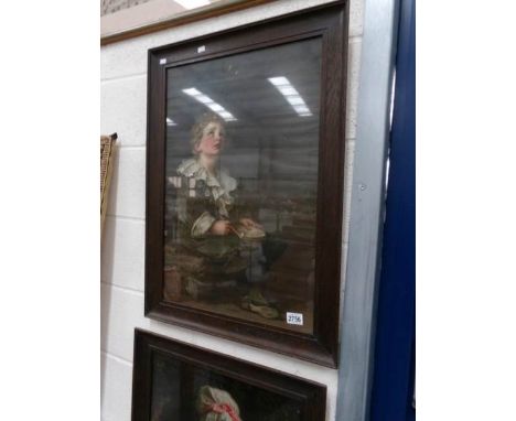 An oak framed and glazed Bubbles print.