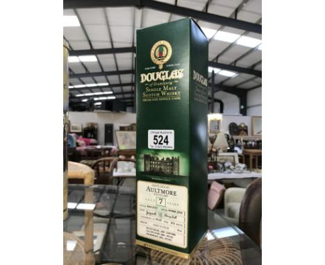 A boxed bottle of Douglas of Drumlarig single malt Scotch whisky.