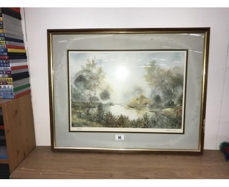 A limited edition print 'Golden pool' by Anthony Waller (388 of 850).