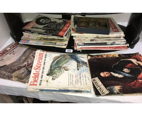 A quantity of magazines, including 1960s magazines including field and stream, 1946' game and gun etc