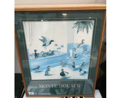 A Monte Dolack suburban refuge print of ducks.