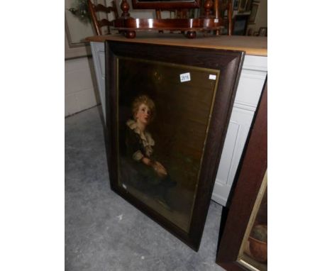 An oak framed and glazed Bubbles print.