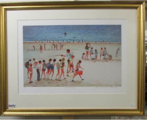 A Mary Beresford Williams (B.1931) Cornish school limited edition artist's proof print entitled 'School Trip', signed and tit