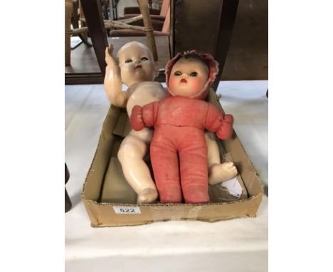 A vintage Pedigree doll and 1 other