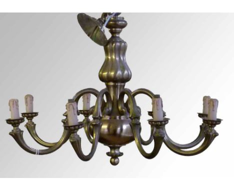Brass Cromwellian style 8 branch centre light.