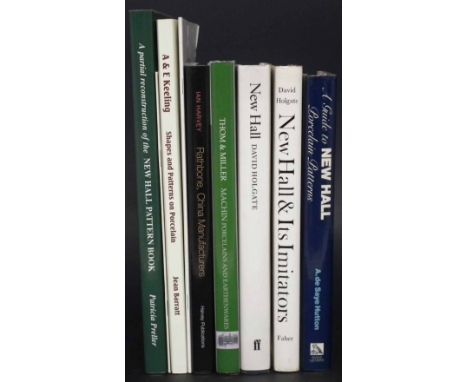 Newhall porcelain reference books, to include: Preller 'A partial reconstruction of the New Hall Pattern Book', Godden 'New H