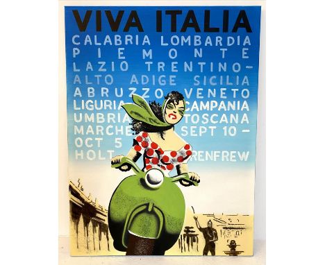 ADVERTISING PRINT, 'Viva Italia?, on canvas, 119cm x 84cm. 