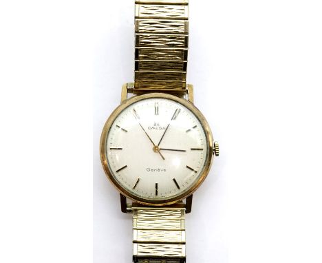 Gents 9ct gold Omega wristwatch. P&P Group 1 (£14+VAT for the first lot and £1+VAT for subsequent lots)Condition Report: This
