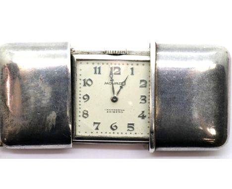 Vintage Movado silver purse chronometre c1972, hallmarked London and in good working order. P&amp;P Group 1 (£14+VAT for the 