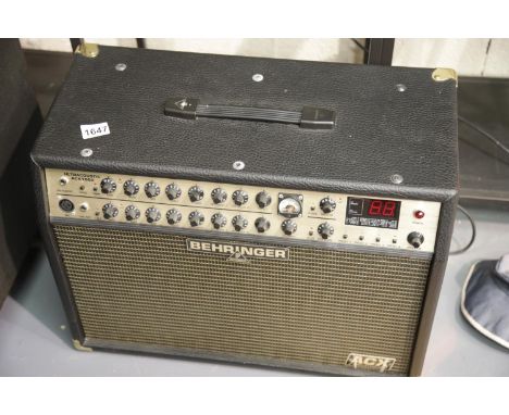 Large Behringer Ultracoustic ACX1000 amplifier and cover. This lot is not available for in-house P&amp;P