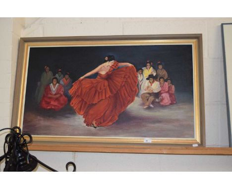 S R Golding Flamenco Dancer, oil on canvas