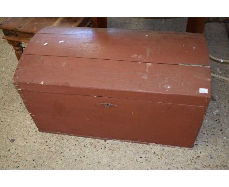 Painted pine dome top trunk