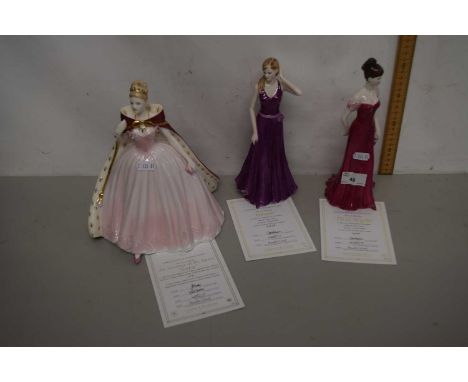 Coalport figurines Grace, First Night and Sara (3)