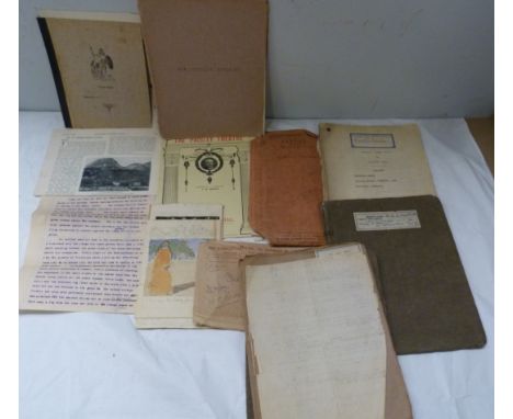 MANN KATHERINE (Of Bridge of Weir). &nbsp;A bundle of theatrical ephemera incl. typescript plays &amp; dramatic sketches incl