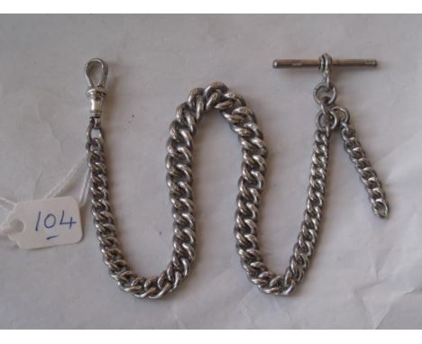 Antique silver Albert watch chain 1897    