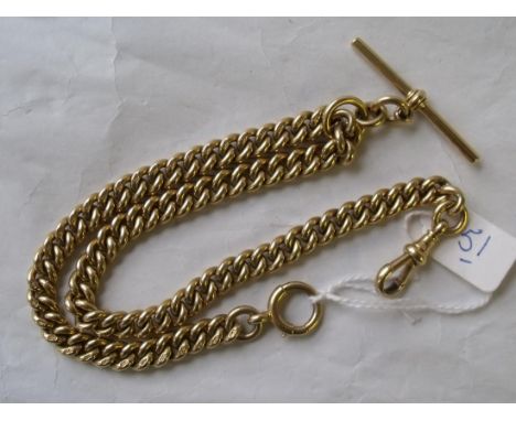 A GOOD HEAVY 18CT WATCH CHAIN  87.7g    