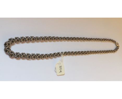 Silver fancy link neck chain