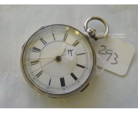 Silver cased pocket watch with seconds sweep   