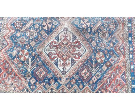 Shiraz small carpet with 3 medallions 8’3” x 6’   