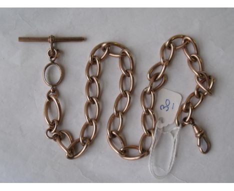 Rolled rose gold watch chain      