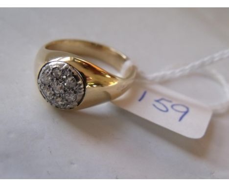 Antique 18ct diamond cluster ring 7.5g    