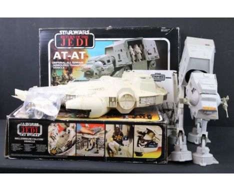 Star Wars - Two boxed original Star Wars vehicles to include Tri Logo Return Of The Jedi AT-AT with instructions (missing 1 x