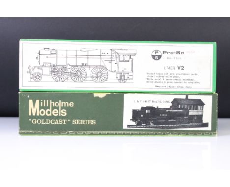 Two boxed OO gauge kit built cast model to include 4-4-2 lner 2822 and 2-6-2 4771 LNER with tender, both unmarked, contained 